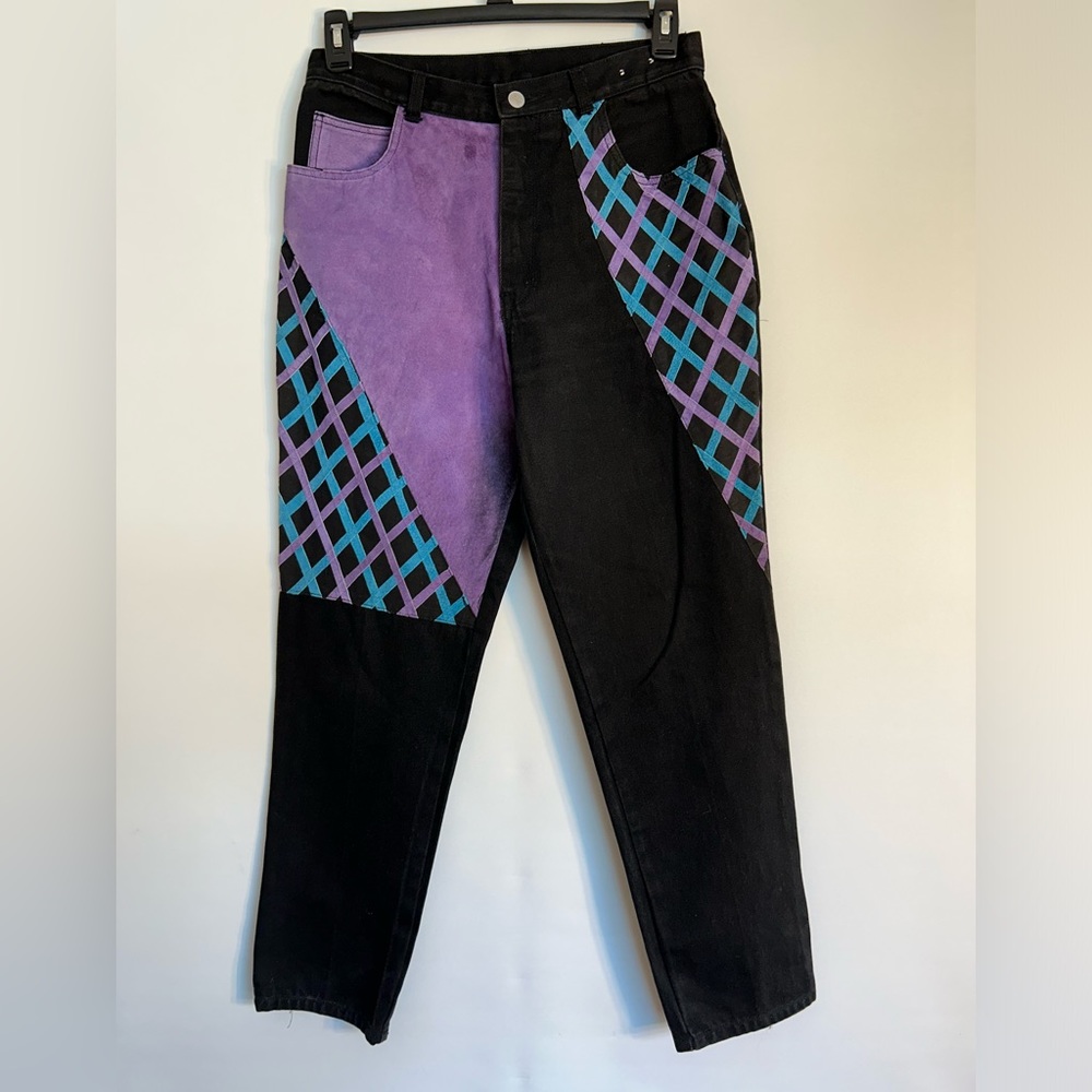 MACHINE GUN VINTAGE PATTERN UPPER LEGS BLACK HIP HOP URBAN STREET WEAR JEANS 15